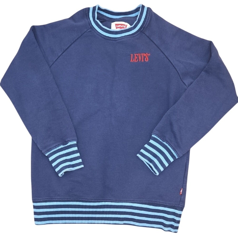 Levi's Youth Sweatshirt Pullover Medium 10-12 Years Preppy Blue‎ Y2K